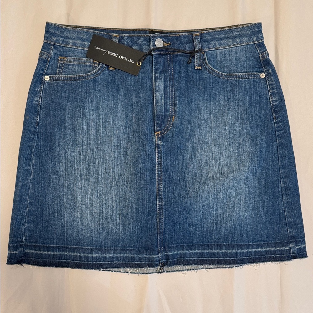 Just Black Denim Skirt - Blue